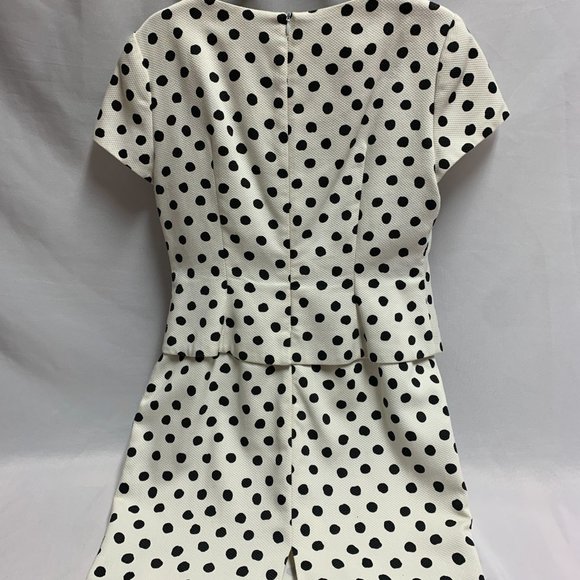 Evan Picone Black & White Polka Dot Dress - Picture 6 of 7